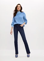 Two Tone Mock Neck Sweater