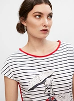 Frank Lyman - Stripe Print Graphic Tee