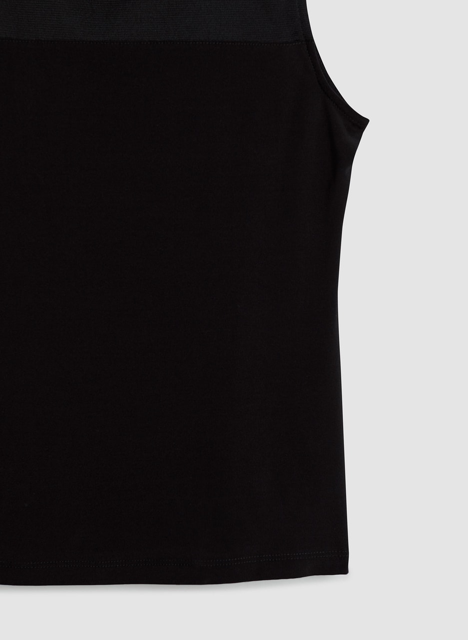 Mesh Detail Sleeveless Top