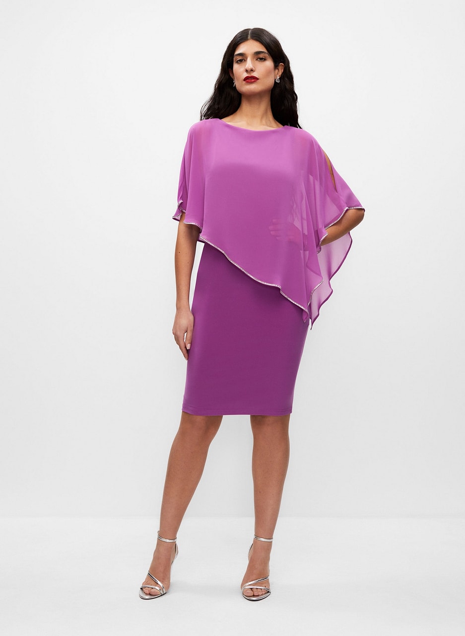 Cold Shoulder Poncho Dress