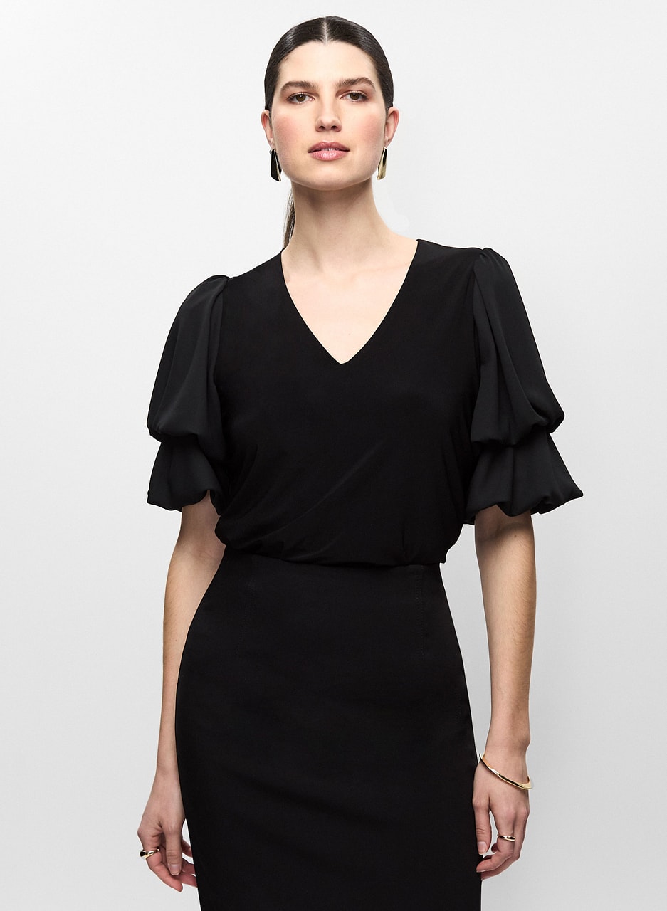 Chiffon Tiered Sleeve Top