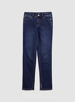 Slit Hem Straight Leg Jeans