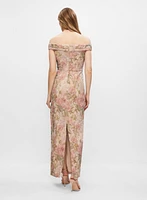 Adrianna Papell - Floral Off-the-Shoulder Gown