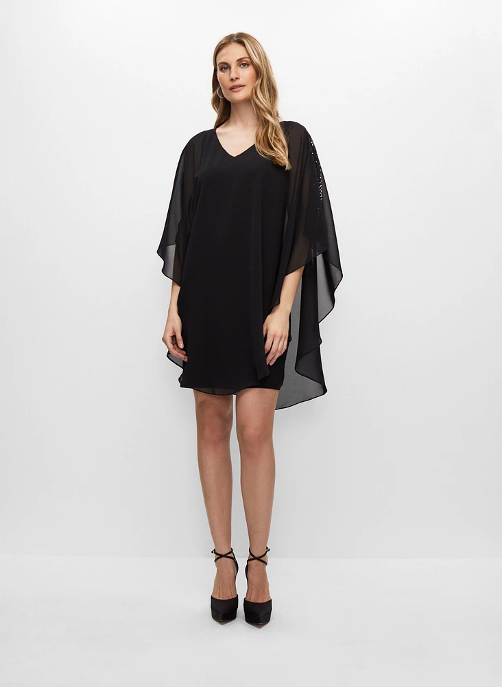 Chiffon Cape Dress