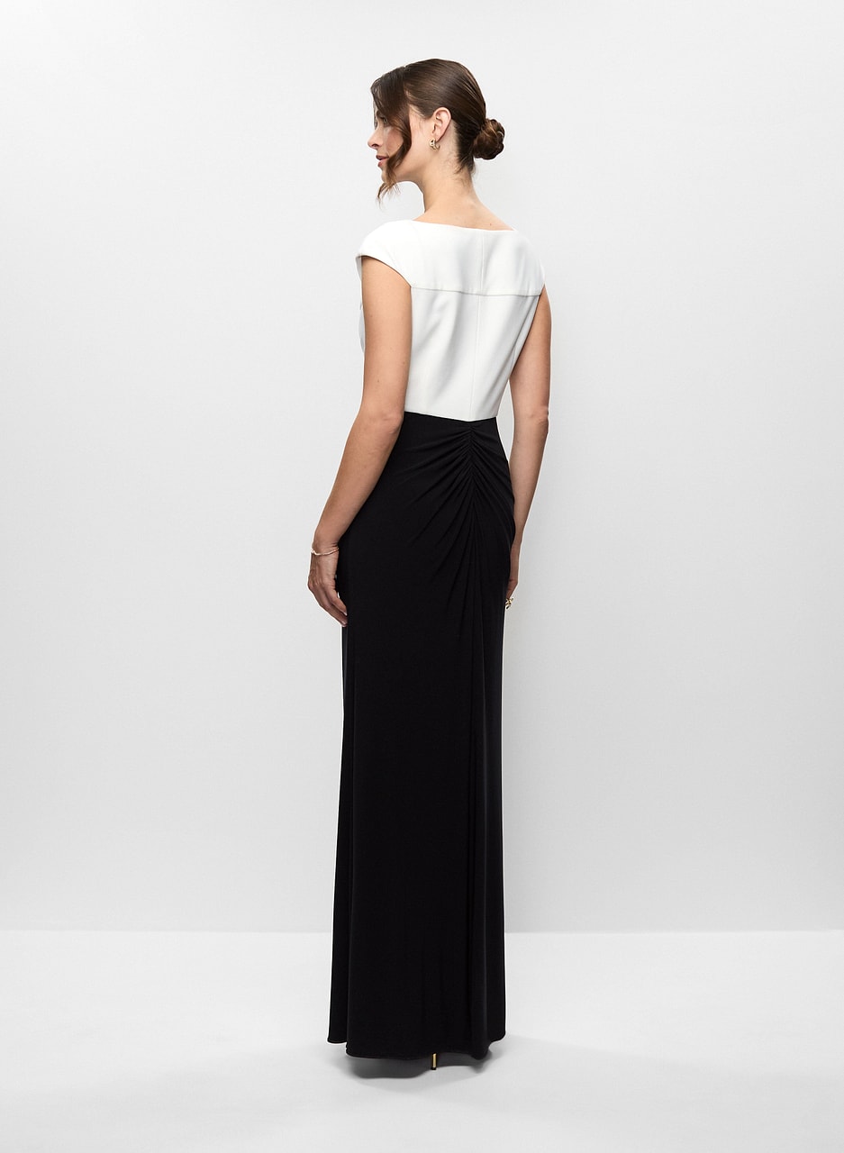 Jersey Gown With Slit Detail