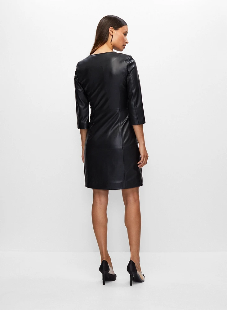 Joseph Ribkoff - Vegan Leather Dress