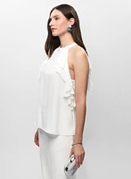 Sleeveless Ruffle Blouse