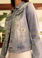 Floral Embroidered Denim Jacket