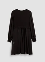 Puff Sleeve Chiffon Duster