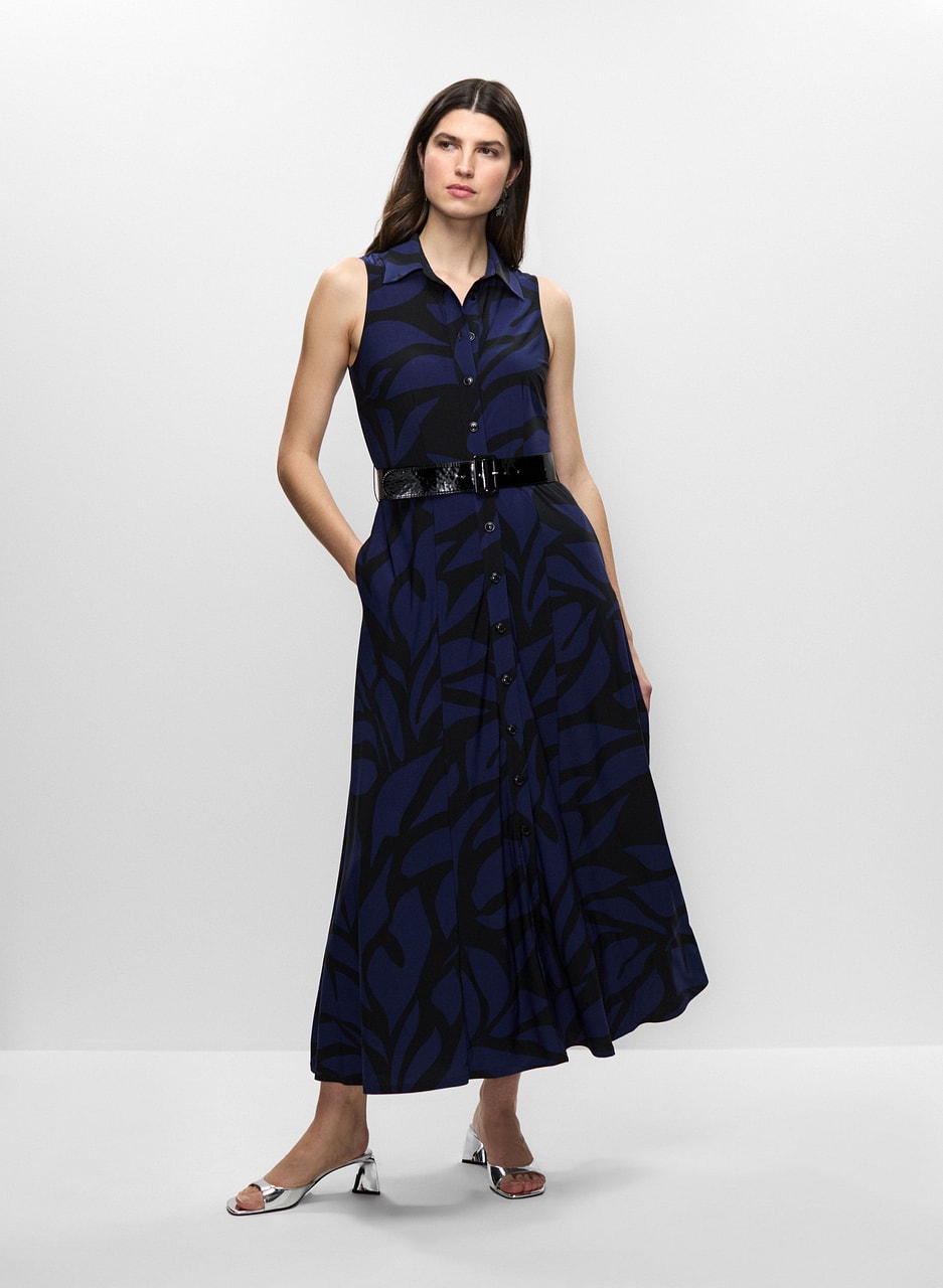 Belted Maxi Shirt Dress