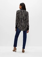 Stripe Effect Button-Up Shirt