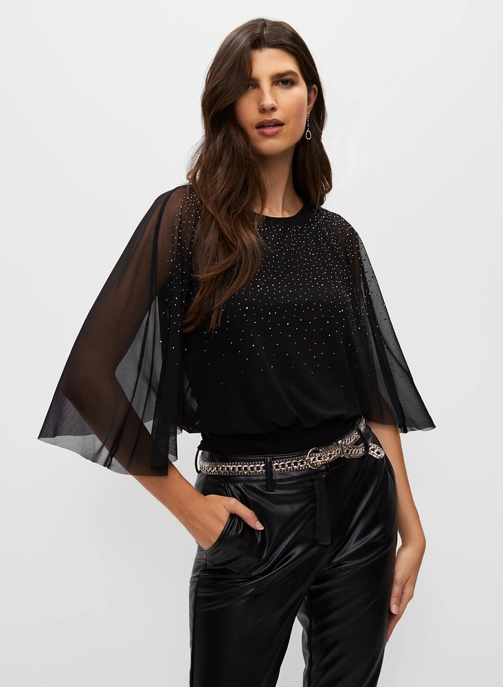 Glitter Mesh Top