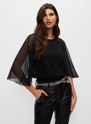 Glitter Mesh Top