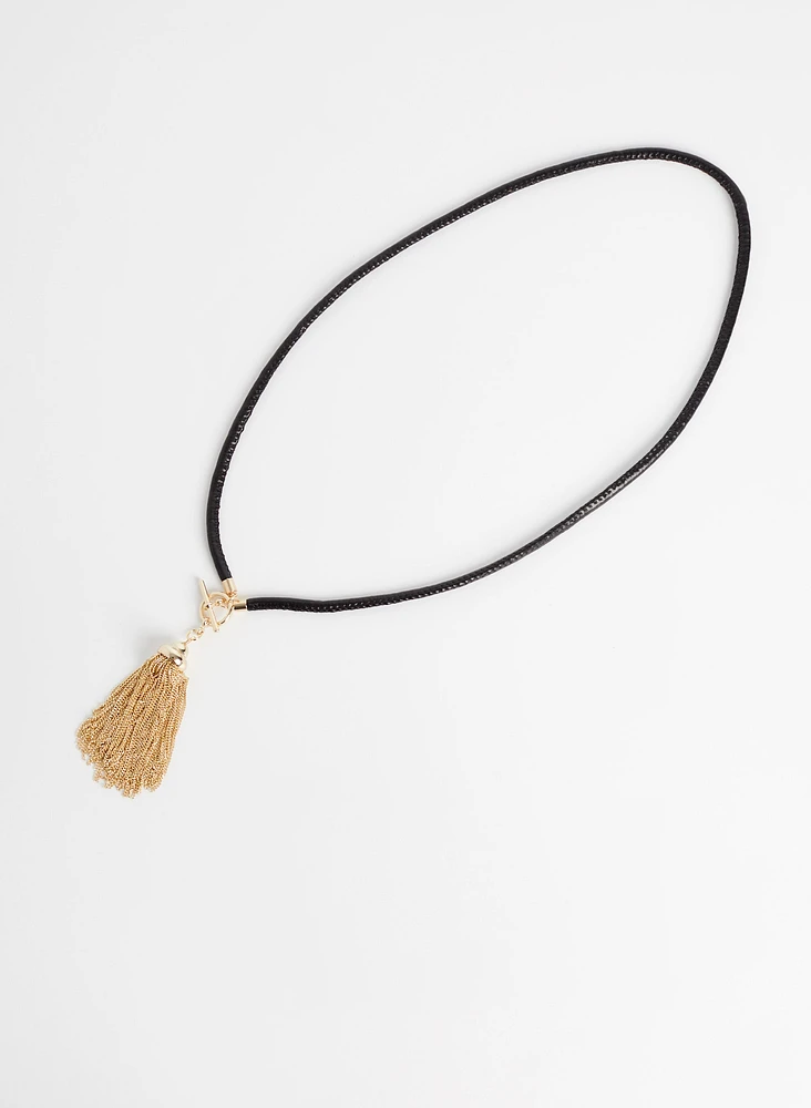 Chain Tassel Pendant Necklace