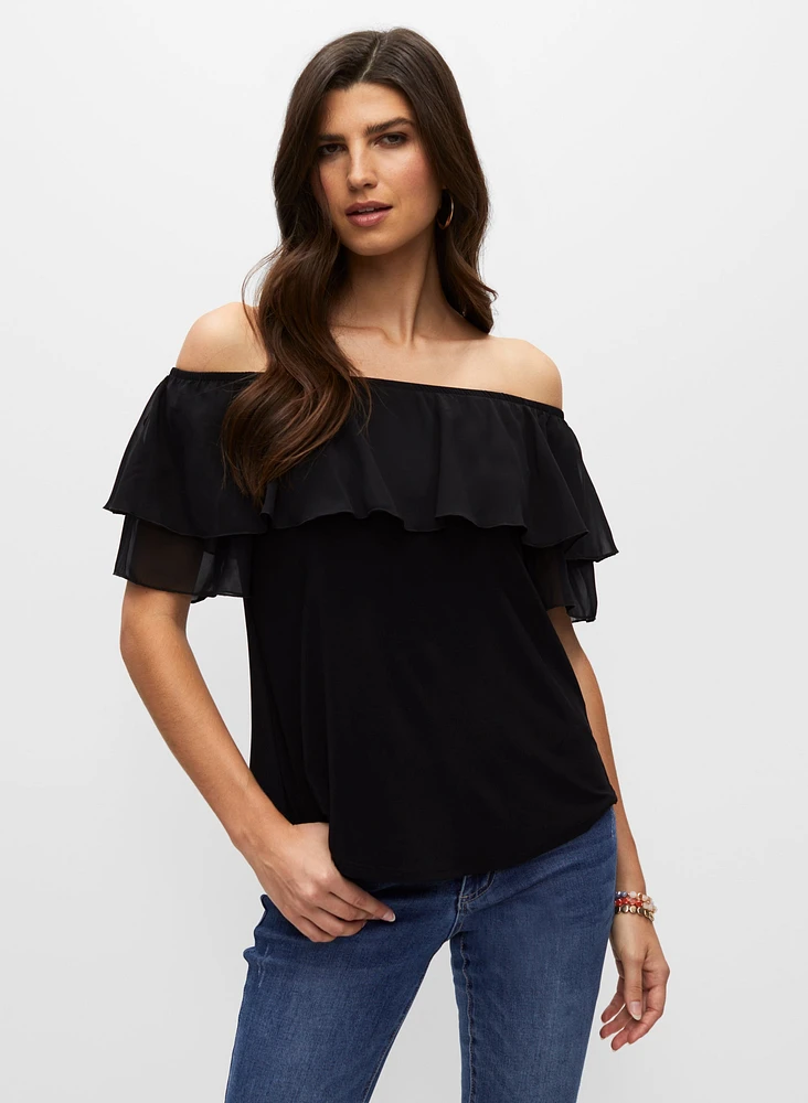 Off The Shoulder Ruffle Top