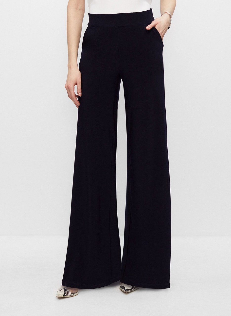 Wide Leg Pull-On Pants