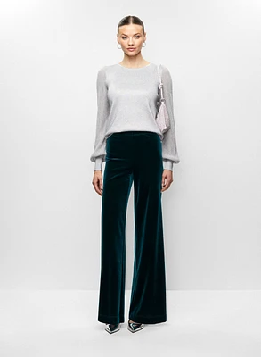 Metallic Sweater & Velour Pants