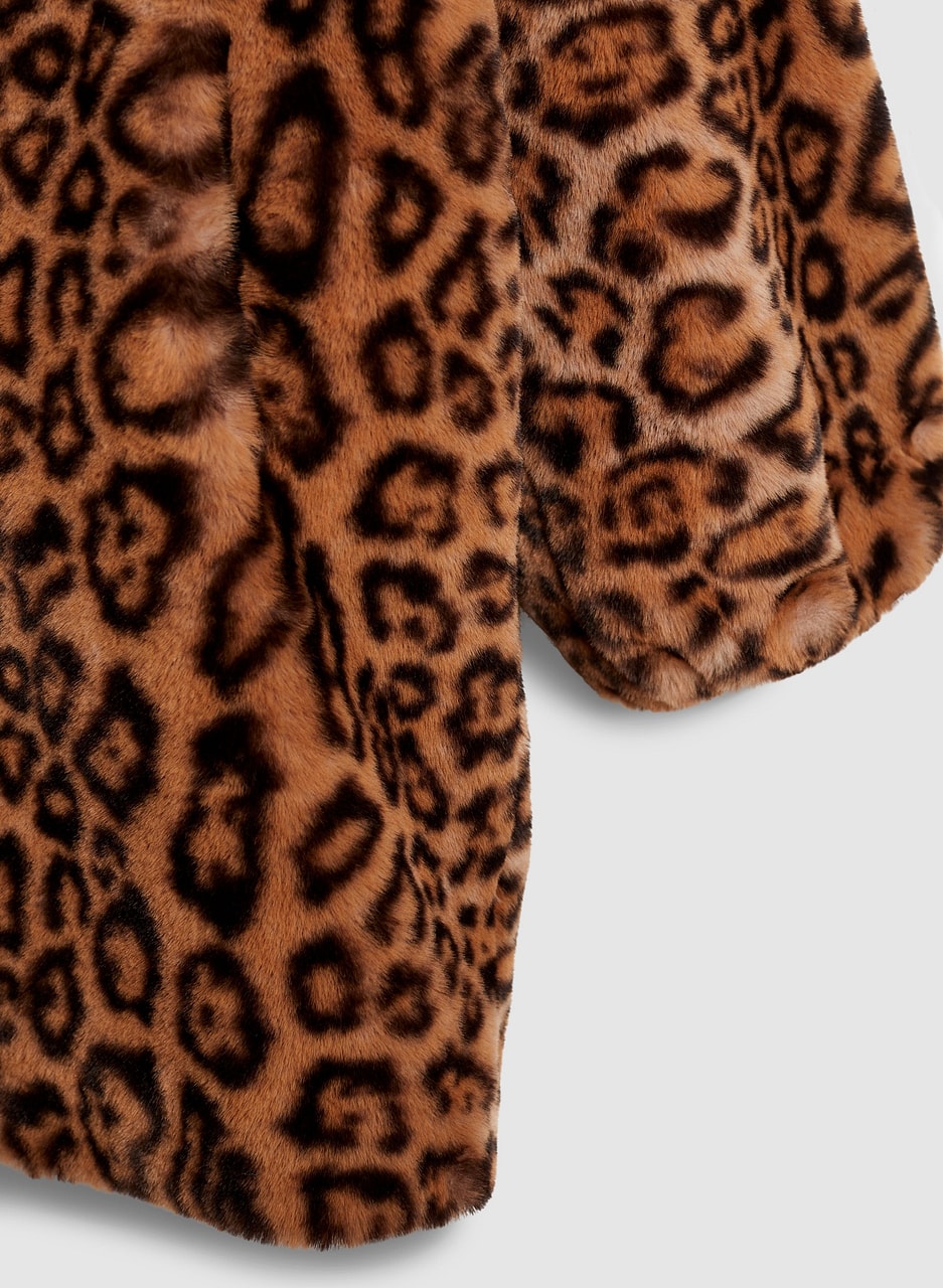 Leopard Print Faux Fur Coat