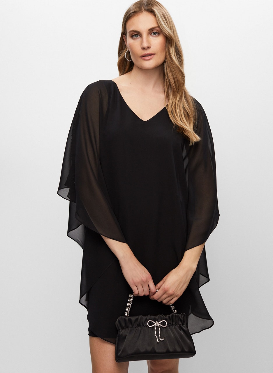 Chiffon Cape Dress