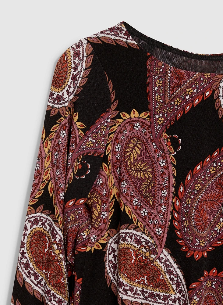 Paisley Print Blouse