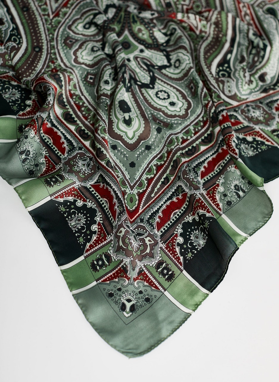 Paisley Print Square Scarf