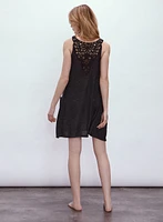 Lace Back Sleepshirt With Pockets