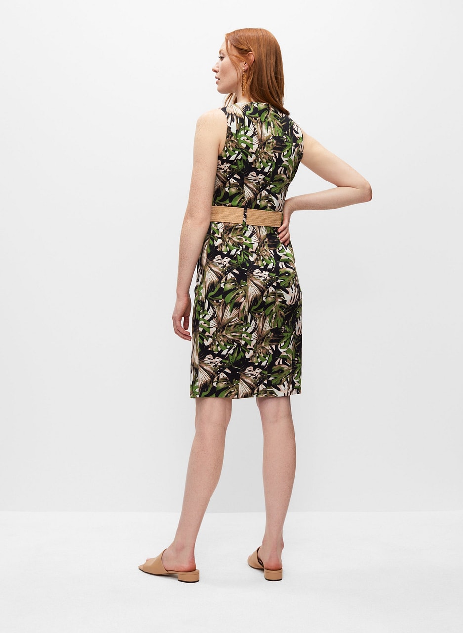 Palm Leaf Print Dress