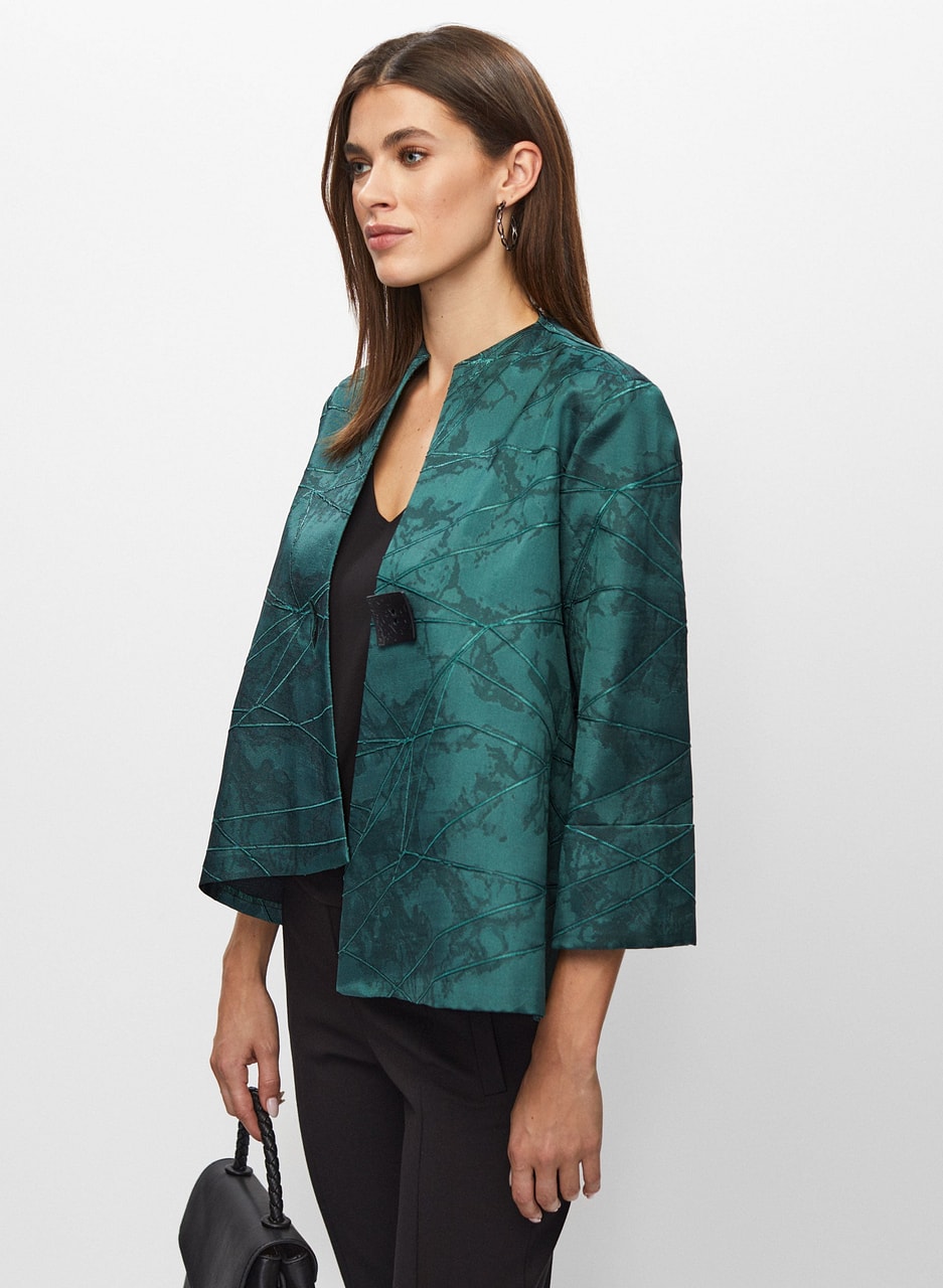 Joseph Ribkoff - Marble Motif Asymmetric Jacket