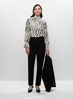 Polka Dot Chiffon Blouse