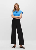 Pull-On Wide Leg Pants