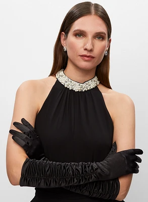Long Ruched Gloves