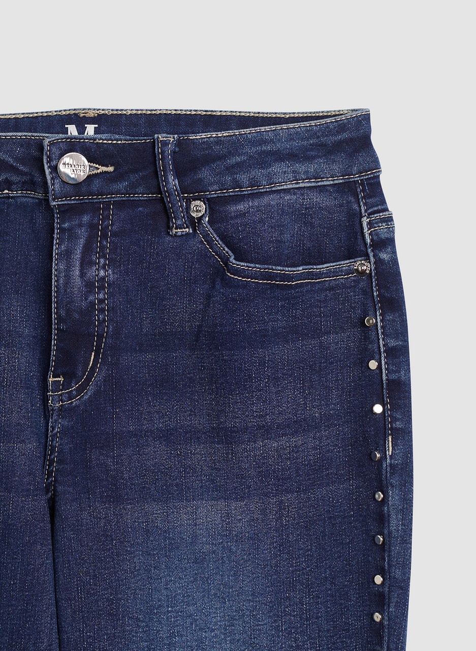 Stud Detail Straight Leg Jeans