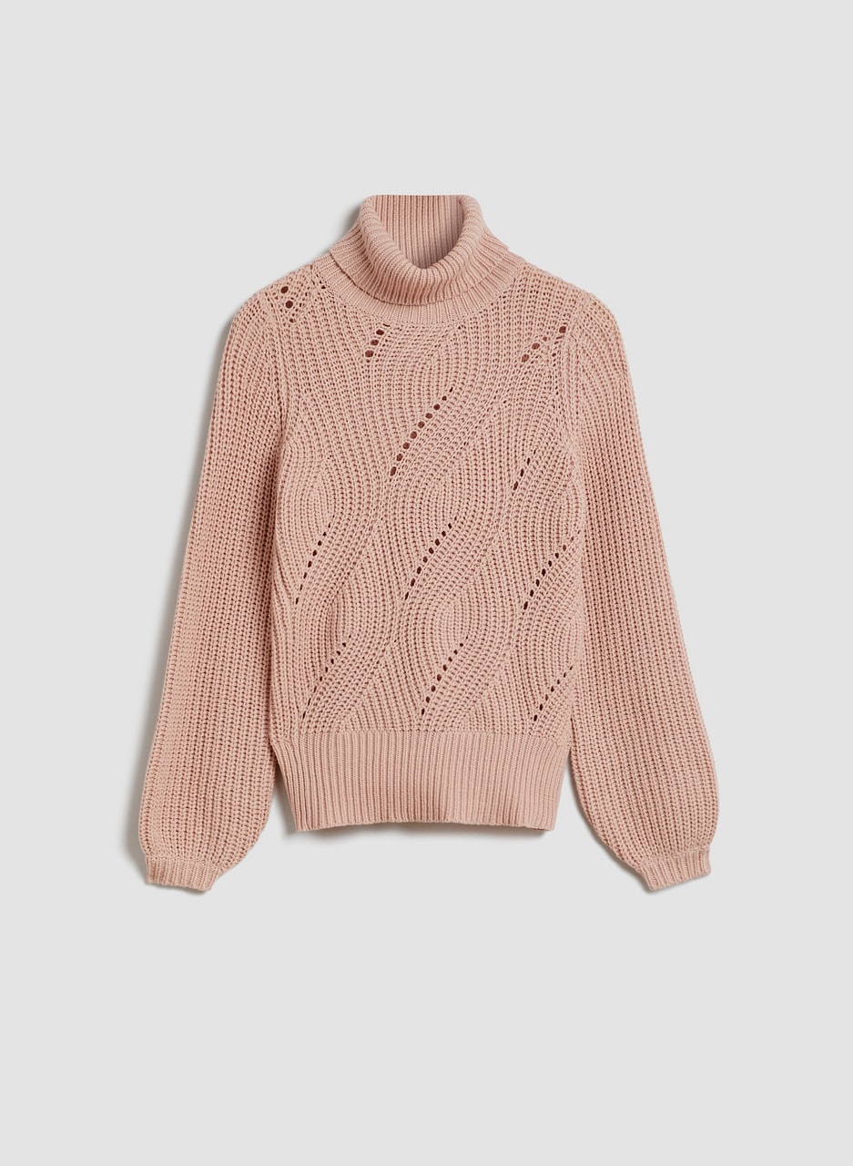 Turtleneck Puff Sleeve Sweater