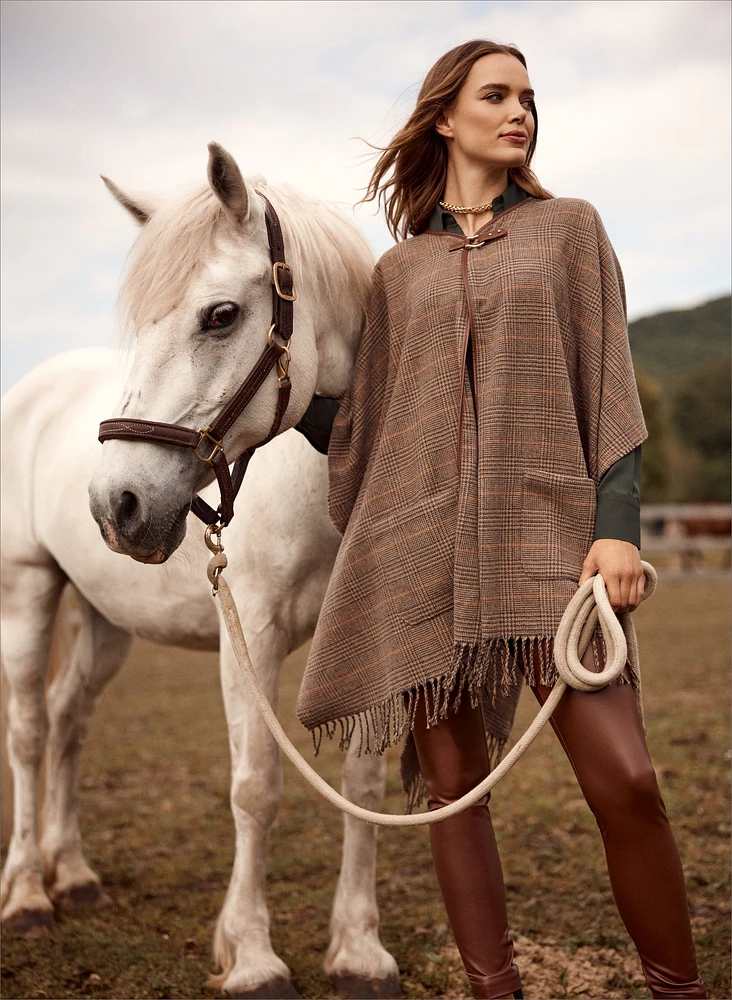 Plaid Print Shawl