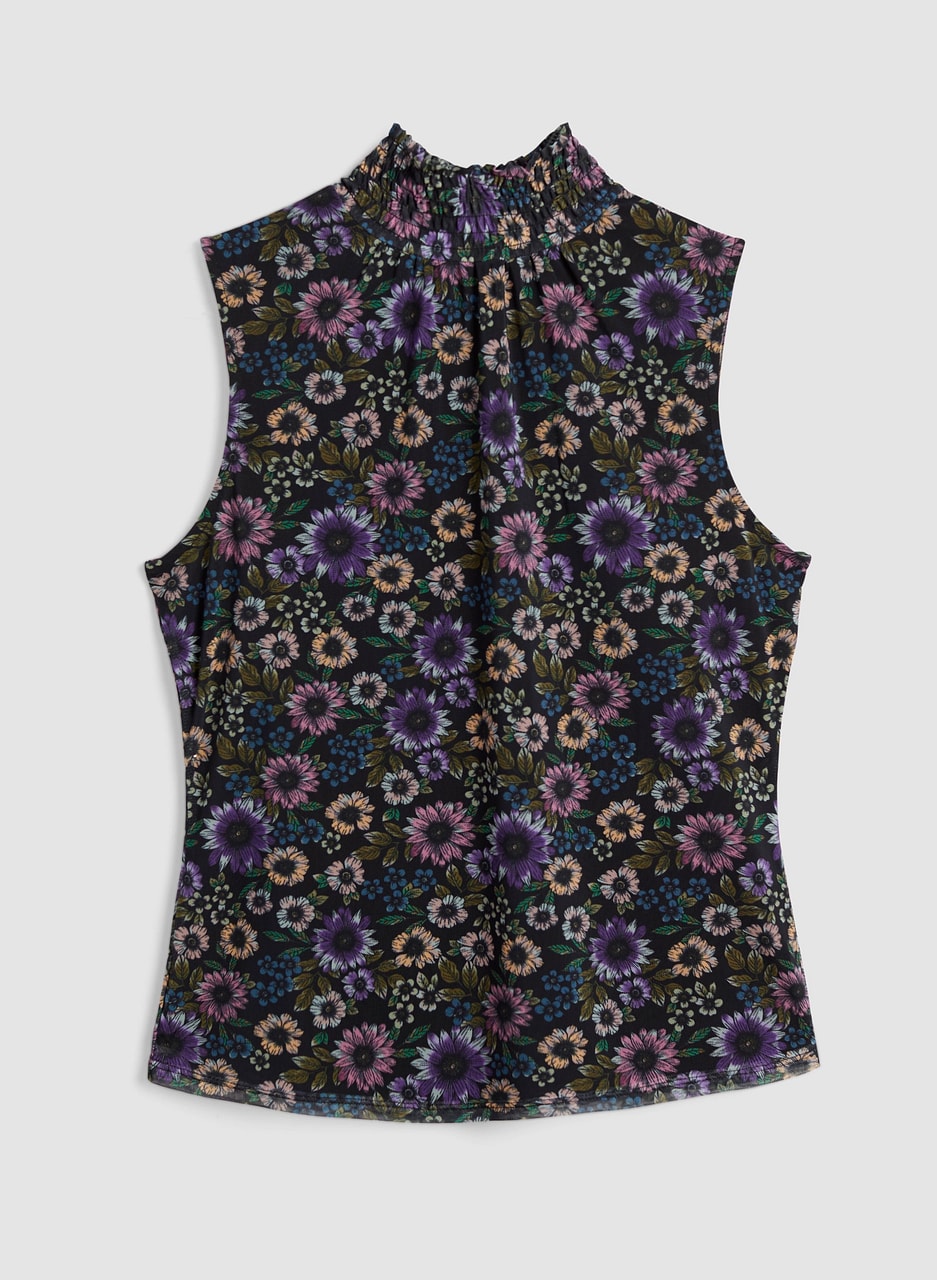 Floral Print Sleeveless Top