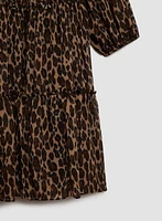 Animal Print Tiered Dress