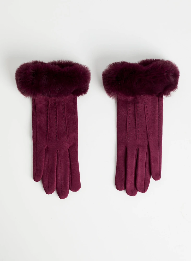 Faux Fur Gloves