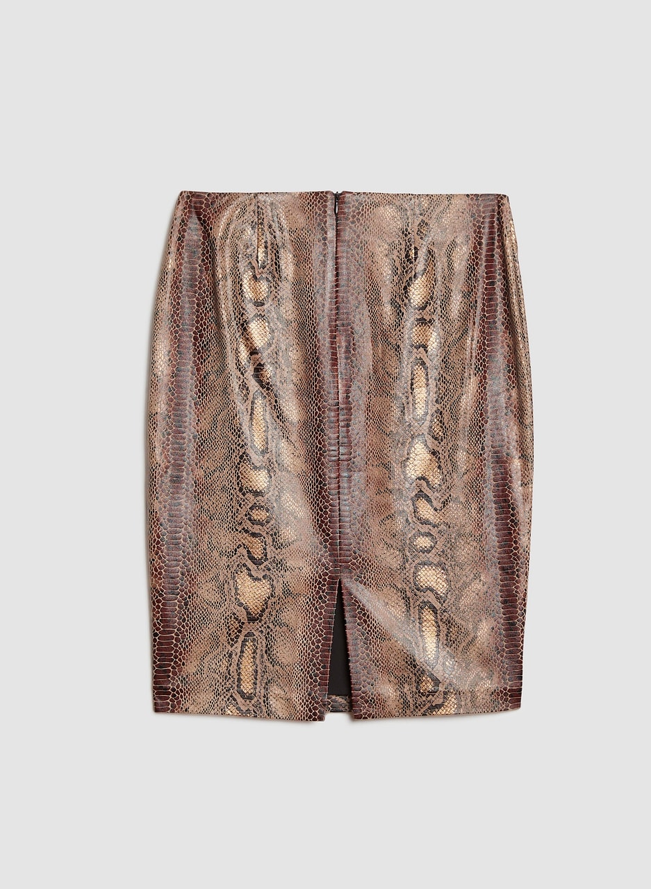 Snake Print Skirt