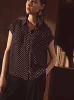 Polka Dot Print Blouse