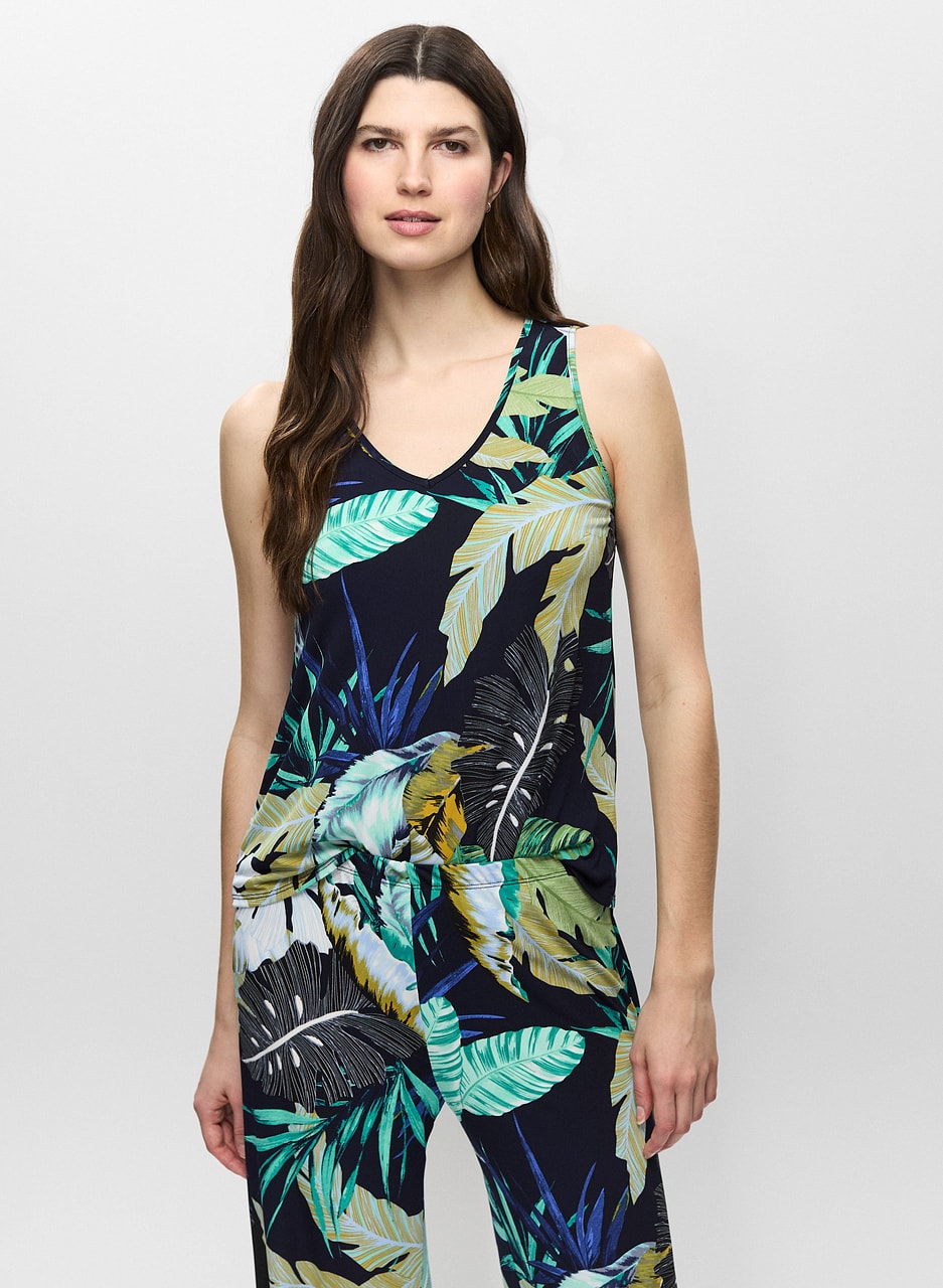 Printed Sleeveless Sleepwear Set