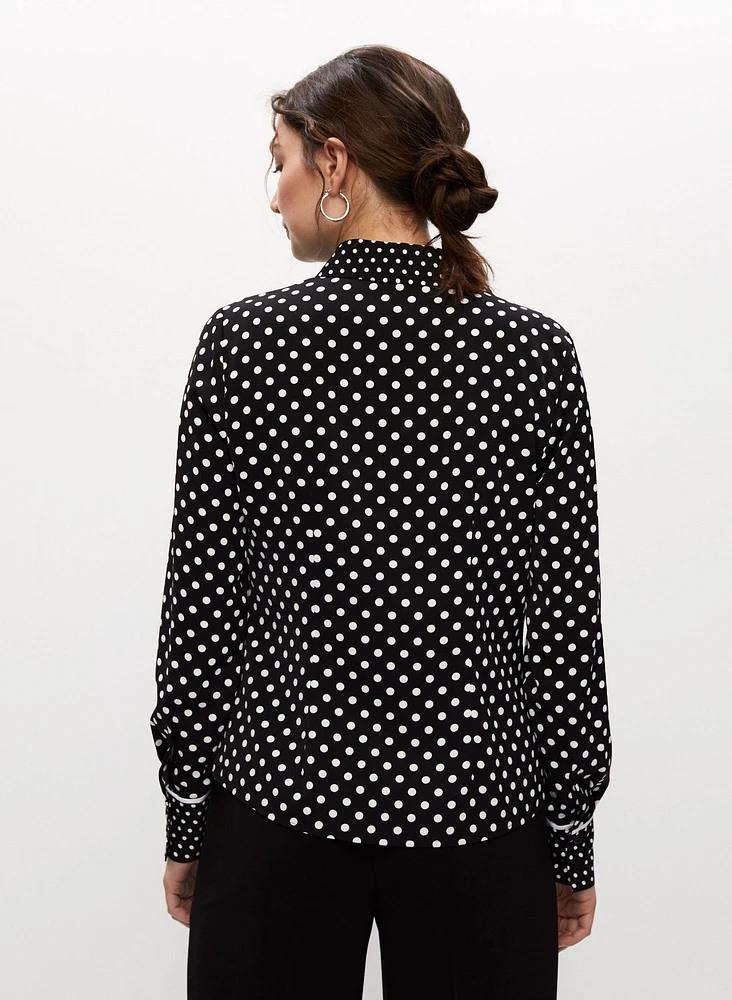 Polka Dot Print Shirt