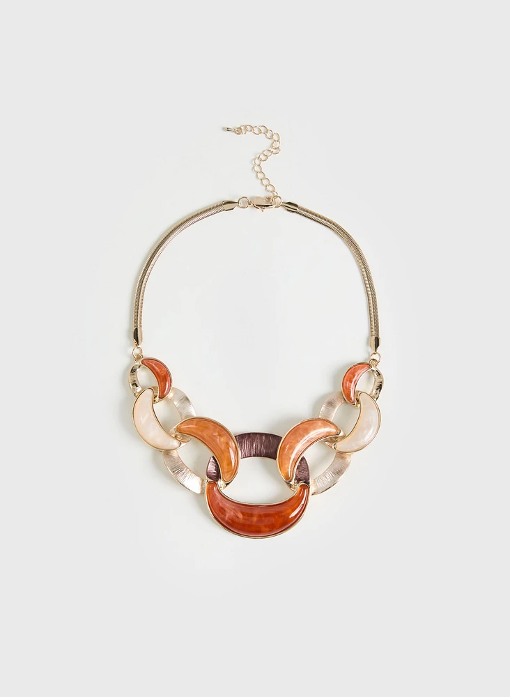 Chunky Enamel Chain Link Necklace