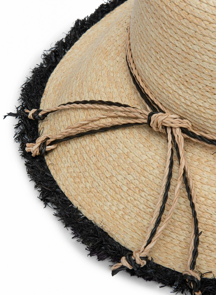 Fringe & Rope Detail Cloche Hat