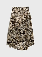 Leopard Print Tiered Skirt