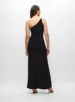 One-Shoulder Slit Dress