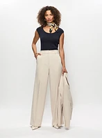 Button Detail Blazer & Soho Wide Leg Pants