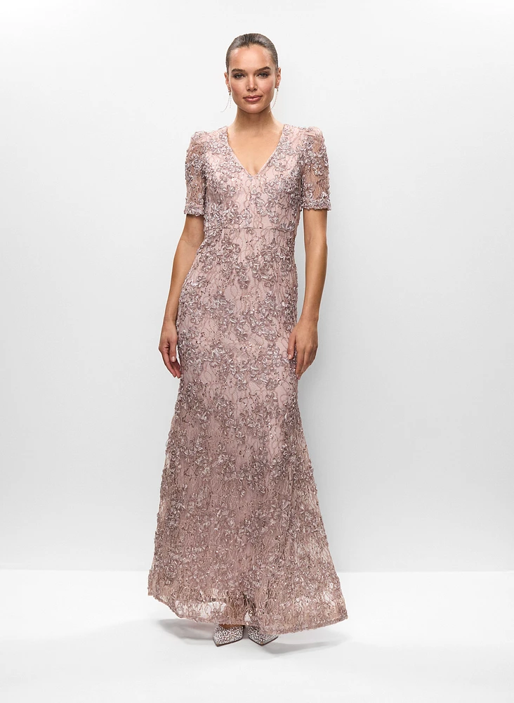 Lace Overlay Gown