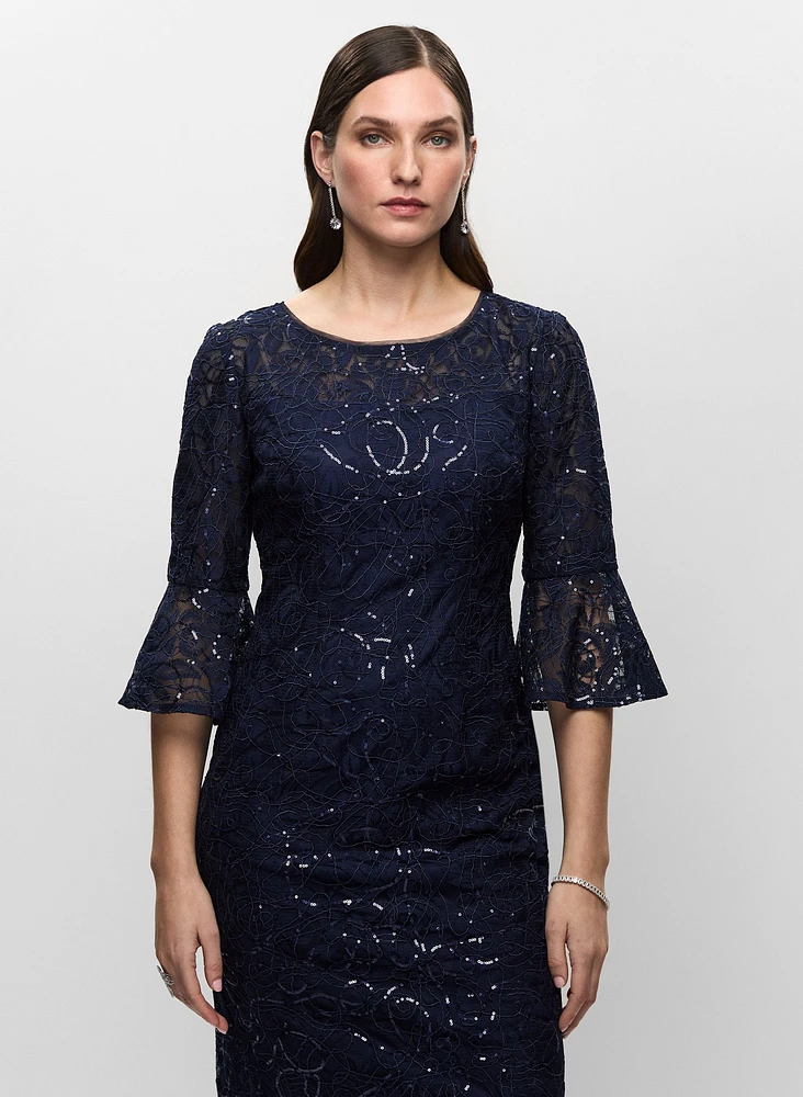 Lace Bell Sleeve Dress