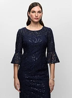 Lace Bell Sleeve Dress