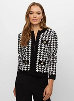 Herringbone Motif Cardigan